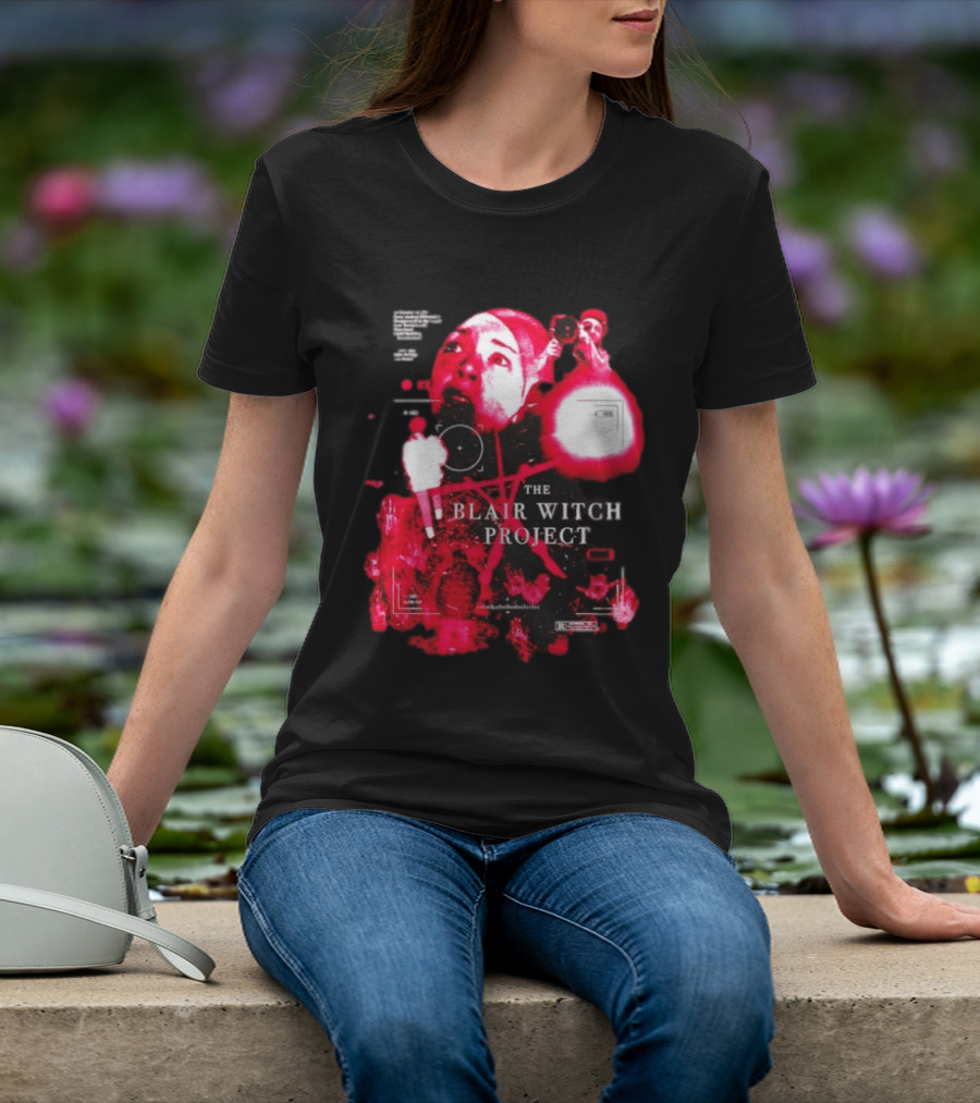 The Blair Witch Project Horror Movie Found Footage Red Overlay Face Montage T-Shirt