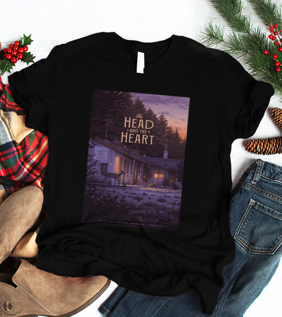 The Head And The Heart July 15 2026 Valley Motel Red Rocks Amphitheatre Morrison CO T-Shirt