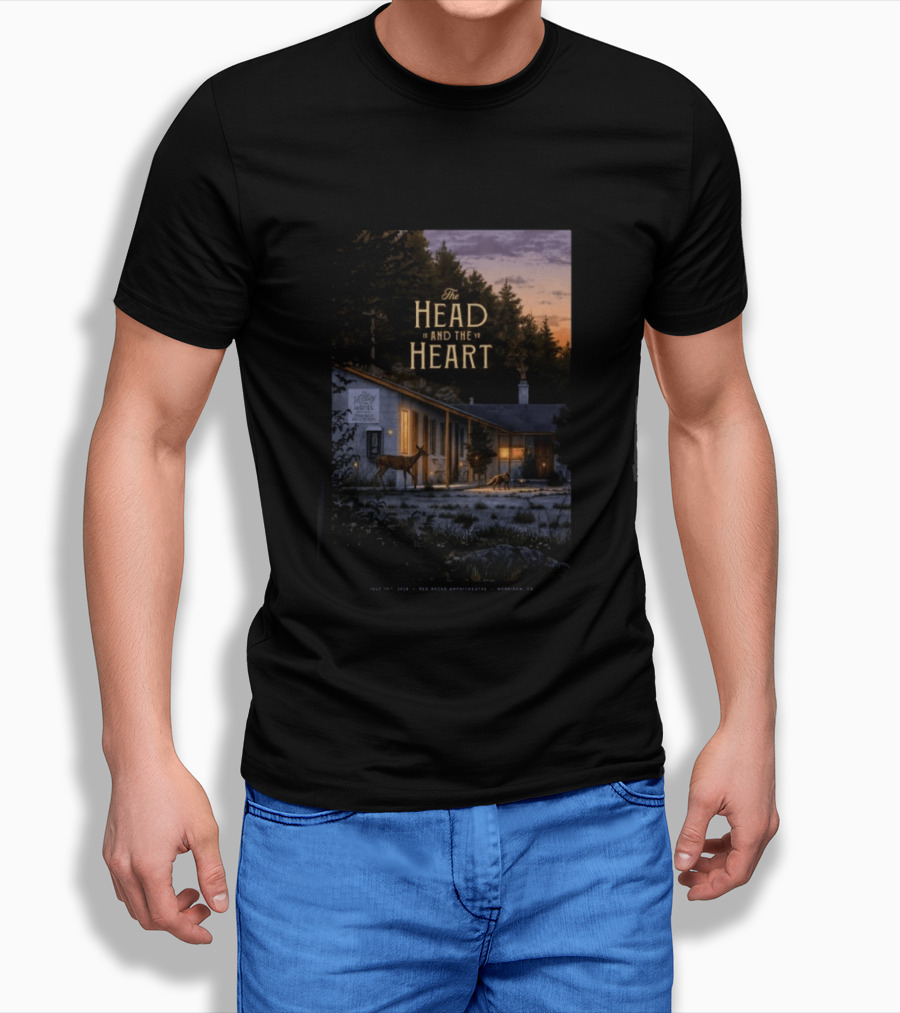 The Head And The Heart Red Rocks Amphitheatre July 15 2026 Valley Motel Morrison CO T-Shirt