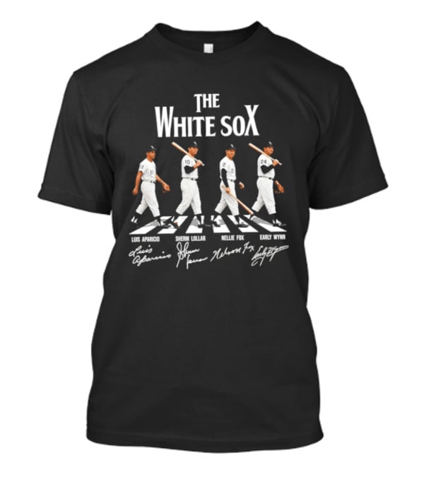 The White Sox Luis Aparicio Sherm Lollar Nellie Fox Early Wynn Baseball Legends T-Shirt