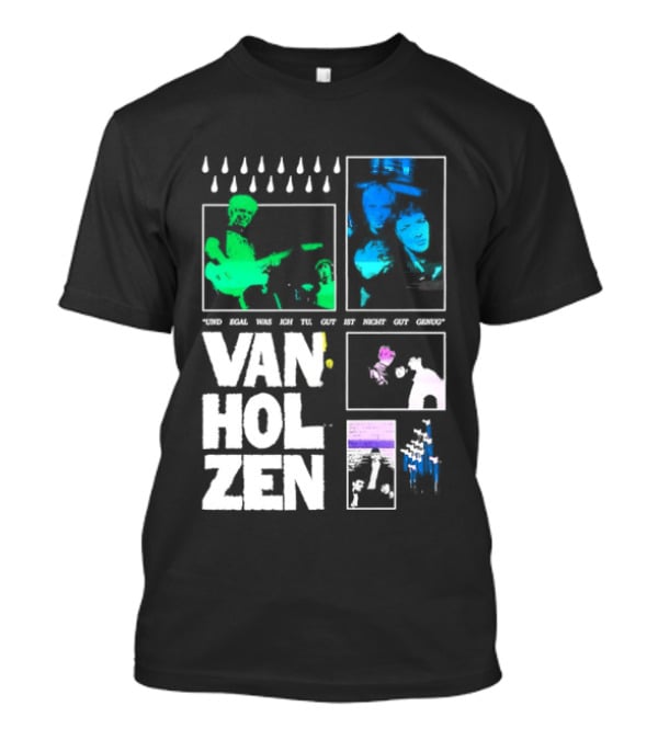 Van Holzen Und Egal Was Ich Tu Gut Ist Nicht Gut Genug Raindrops Color Blocks T-Shirt