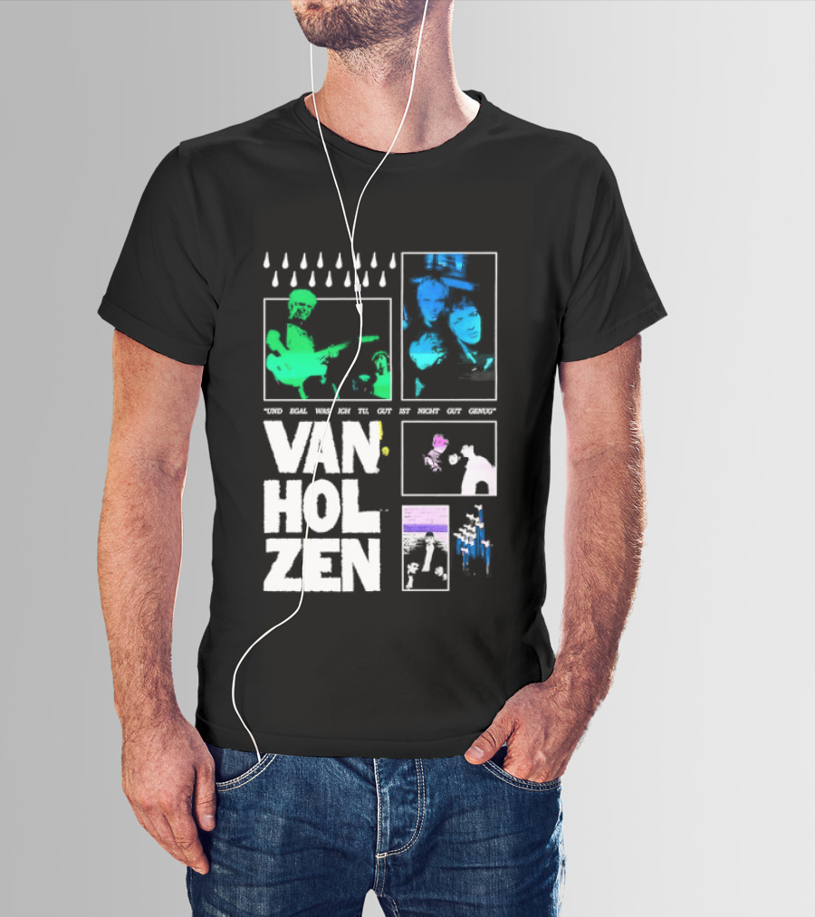 Van Holzen Und Egal Was Ich Tu Gut Ist Nicht Gut Genug Raindrops Color Blocks T-Shirt