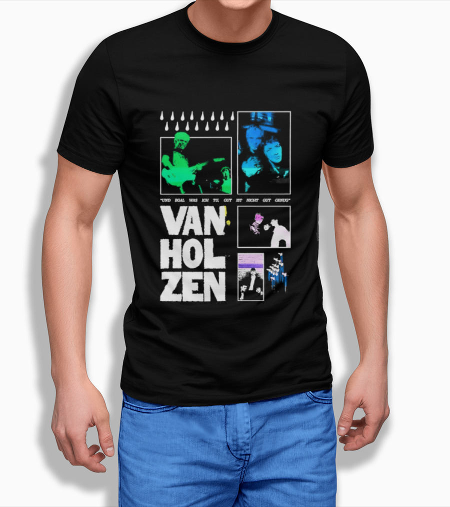 Van Holzen Und Egal Was Ich Tu Gut Ist Nicht Gut Genug Raindrops Color Blocks T-Shirt