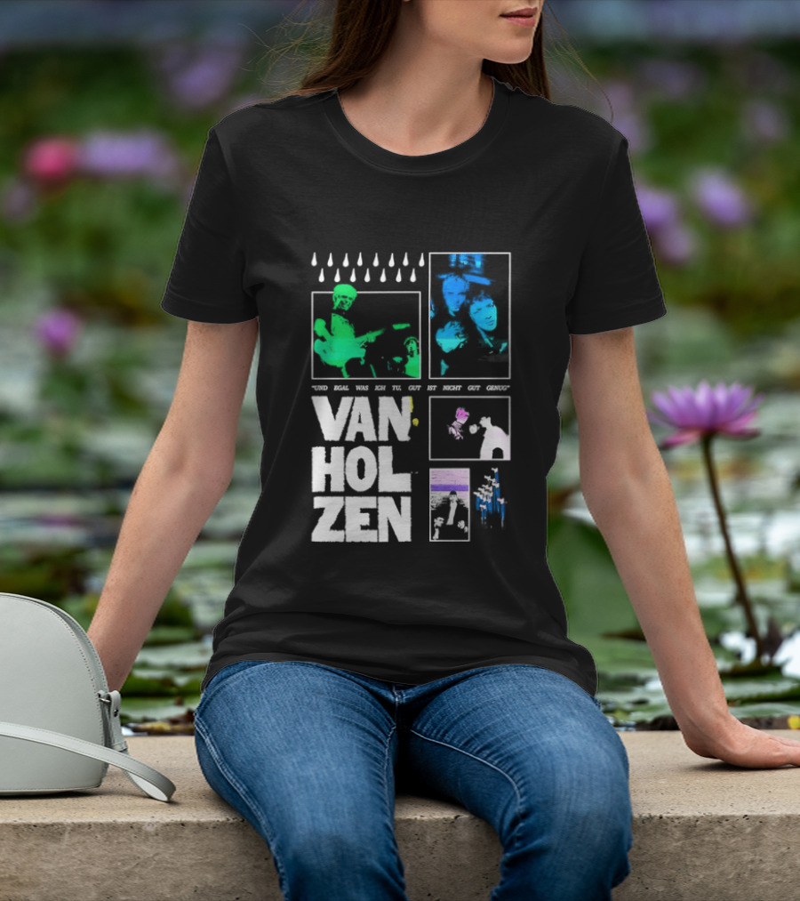 Van Holzen Und Egal Was Ich Tu Gut Ist Nicht Gut Genug Raindrops Color Blocks T-Shirt