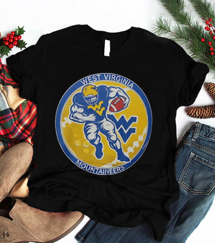 West Virginia Mountaineers Football Circular Running Back WV T-Shirt