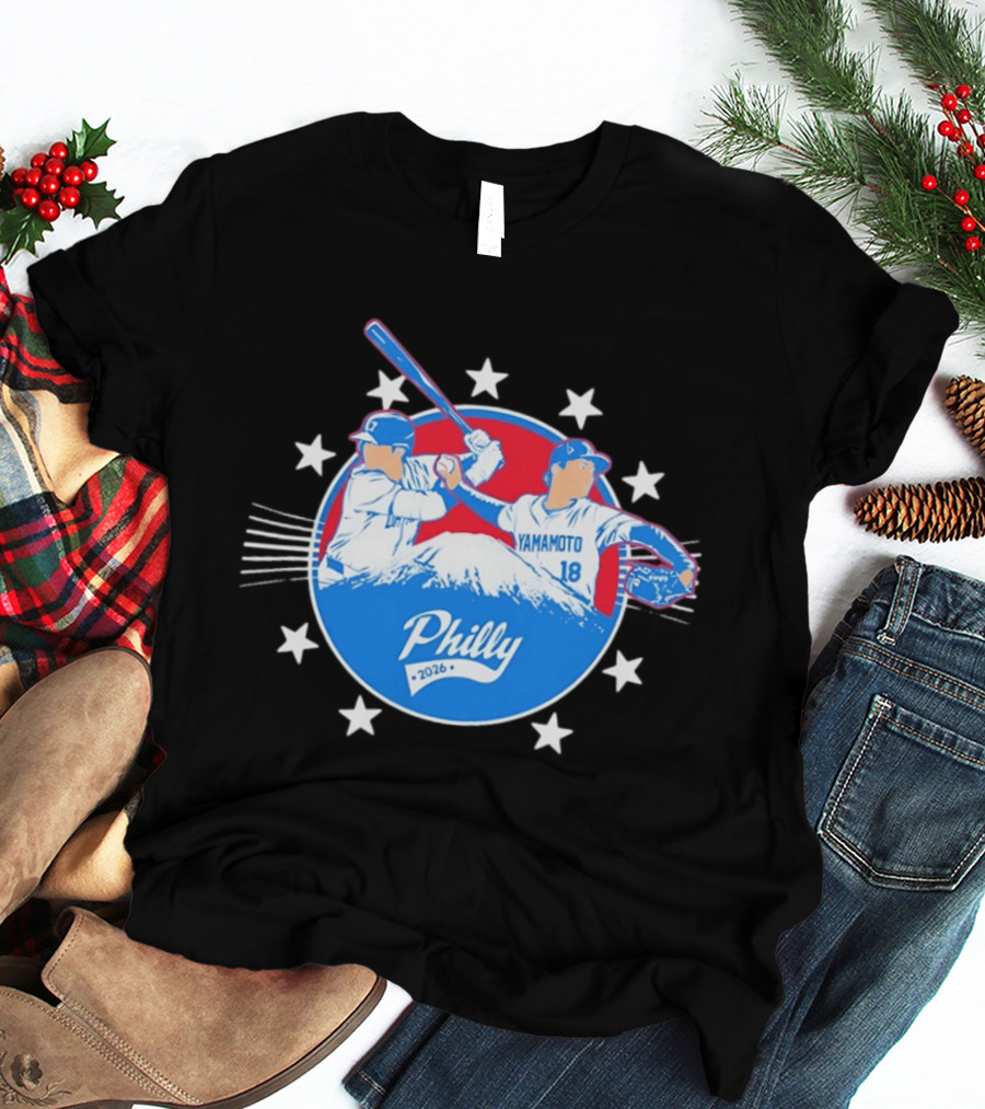 Yamamoto 18 Philly 2026 Baseball Philadelphia Stars T-Shirt