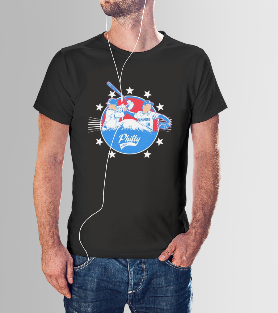 Yamamoto 18 Philly 2026 Baseball Philadelphia Stars T-Shirt