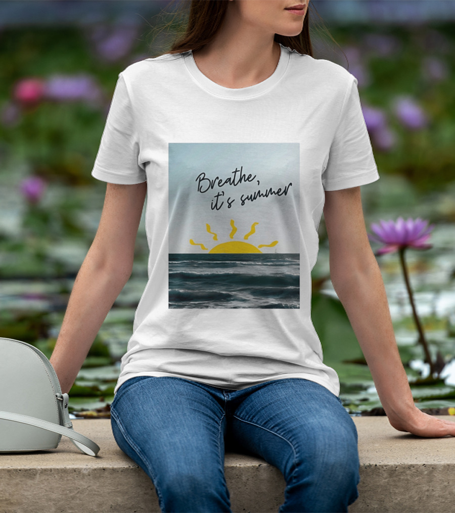 Breathe It's Summer Sun Ocean Scenery T-Shirt
