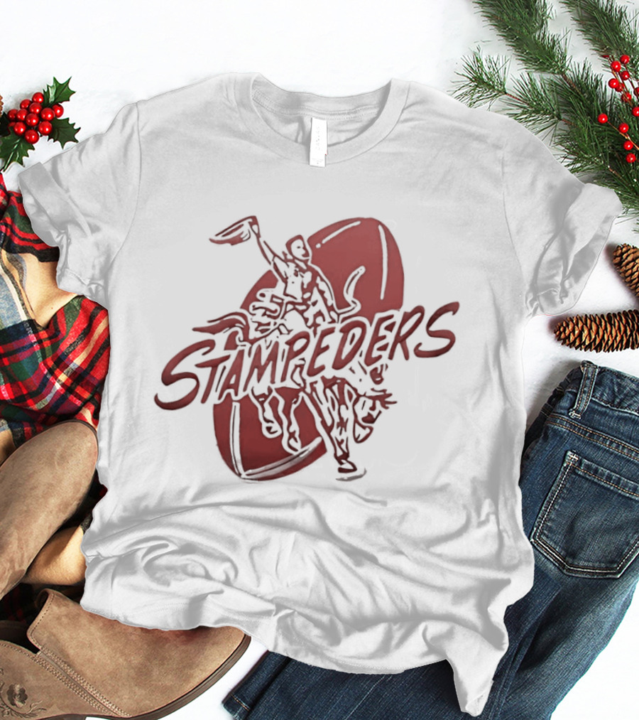 Calgary Stampeders CFL Football Bold Red Riding T-Shirt
