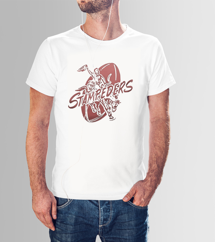 Calgary Stampeders CFL Football Bold Red Riding T-Shirt