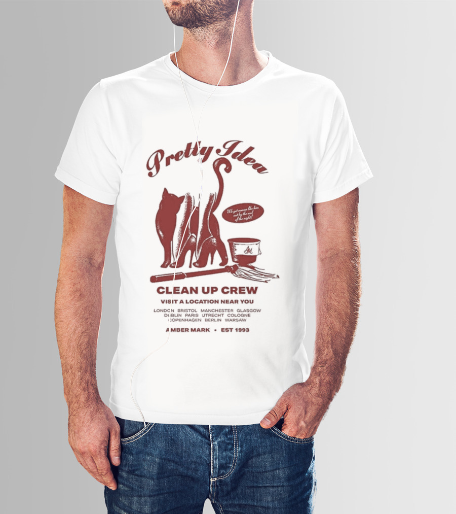 Pretty Idea Clean Up Crew Visit: Denver Columbus Annapolis Albuquerque 1973 T-Shirt