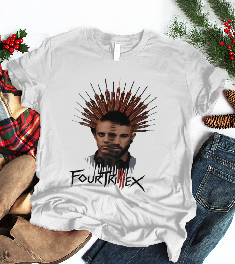Fourtriex DJ Electronic Music Urban Skyline Fusion T-Shirt