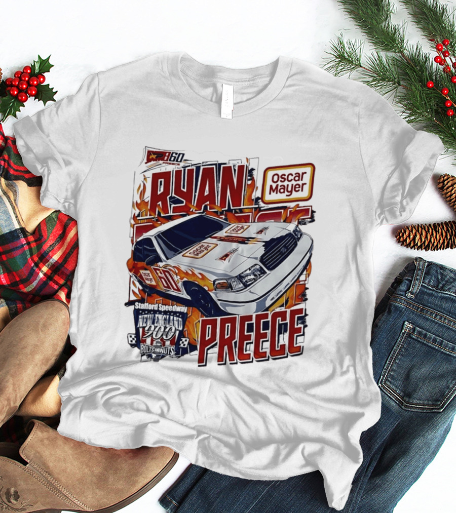 Ryan Preece Oscar Mayer Racing Car Stafford Speedway New England 900 Bolts Nuts 60 T-Shirt