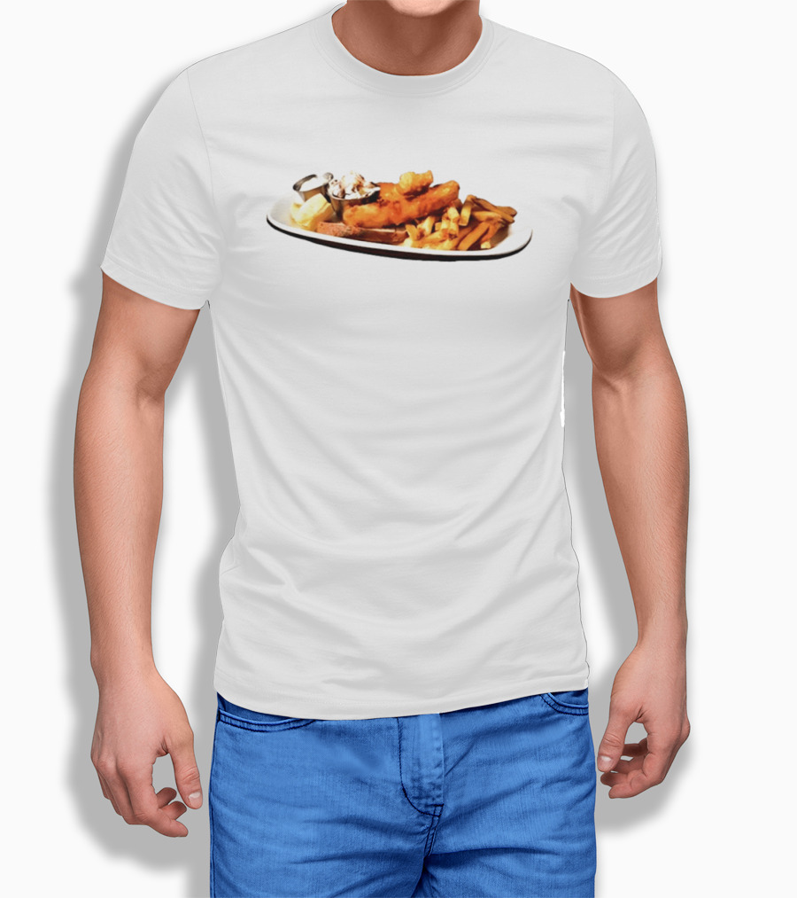 The Fish Fry Crispy Fish With Fries And Tartar Sauce On Plate T-Shirt