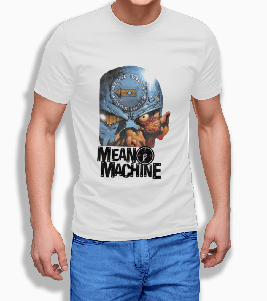 Mean Machine Mean Vicious Brutal Surly 2000 AD T-Shirt