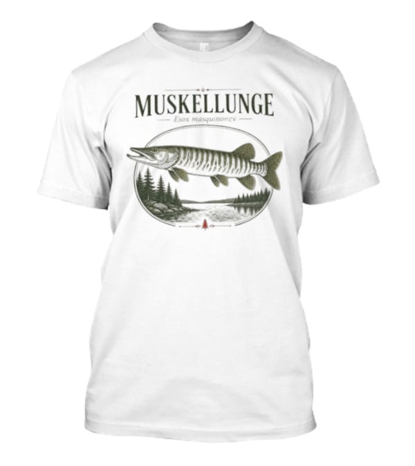 Muskellunge Esox Masquinongy Vintage Fish T-Shirt