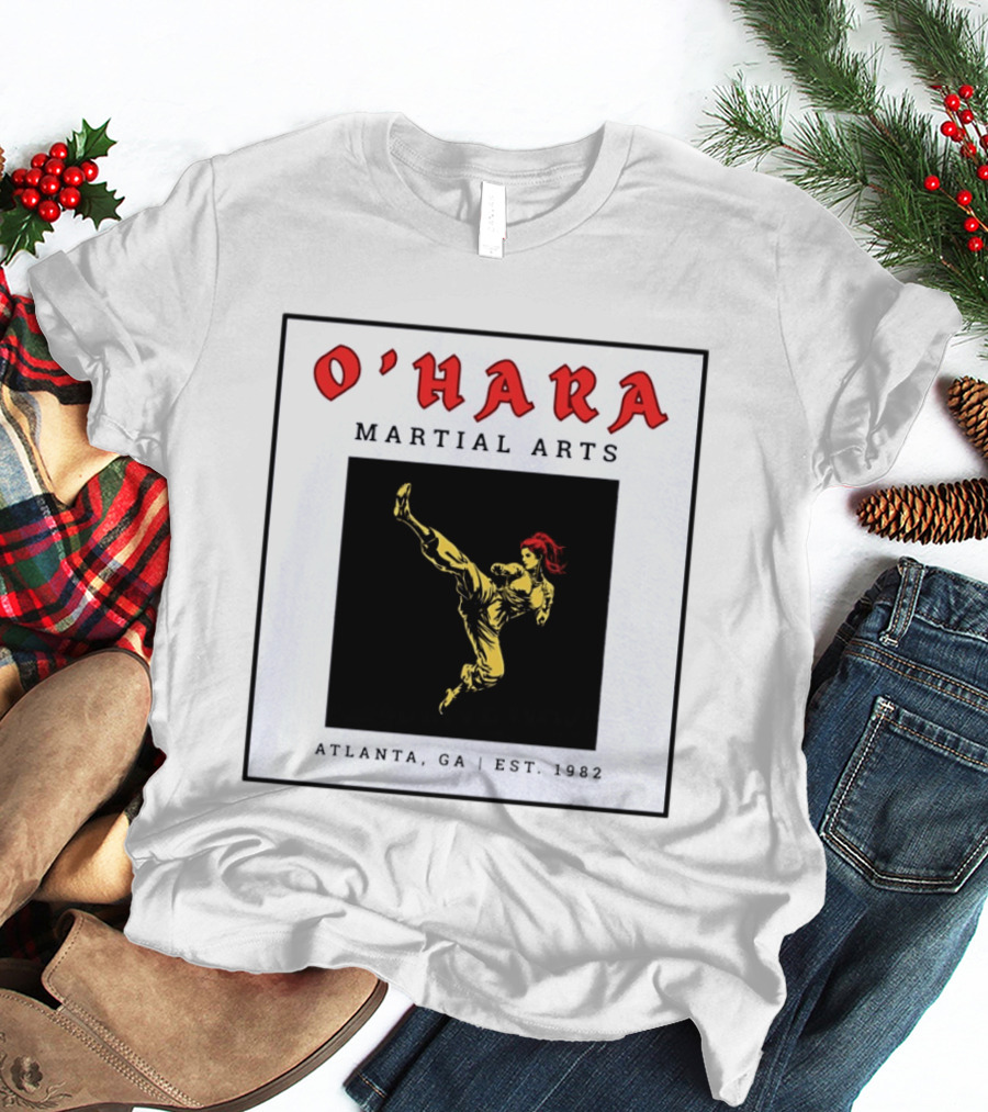 O'Hara Martial Arts Atlanta GA Est 1982 Karate Martial Artist Kick T-Shirt