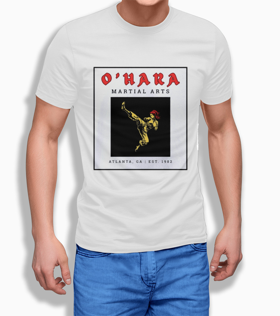 O'Hara Martial Arts Atlanta GA Est 1982 Karate Martial Artist Kick T-Shirt