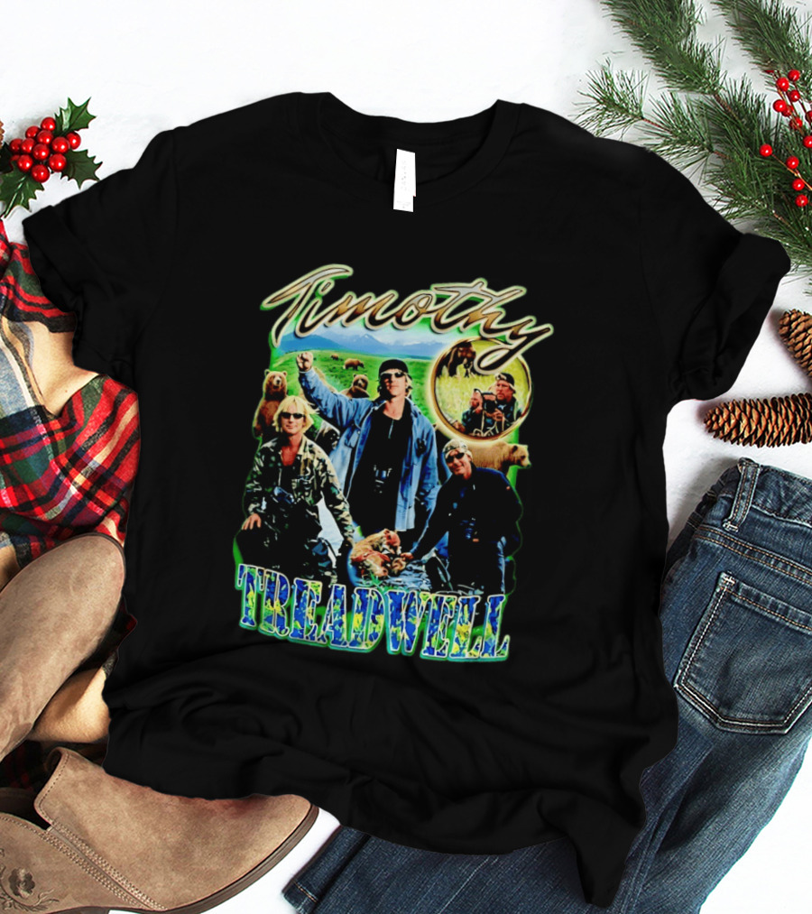 Timothy Treadwell Bear Wildlife Photography Collage T-Shirt