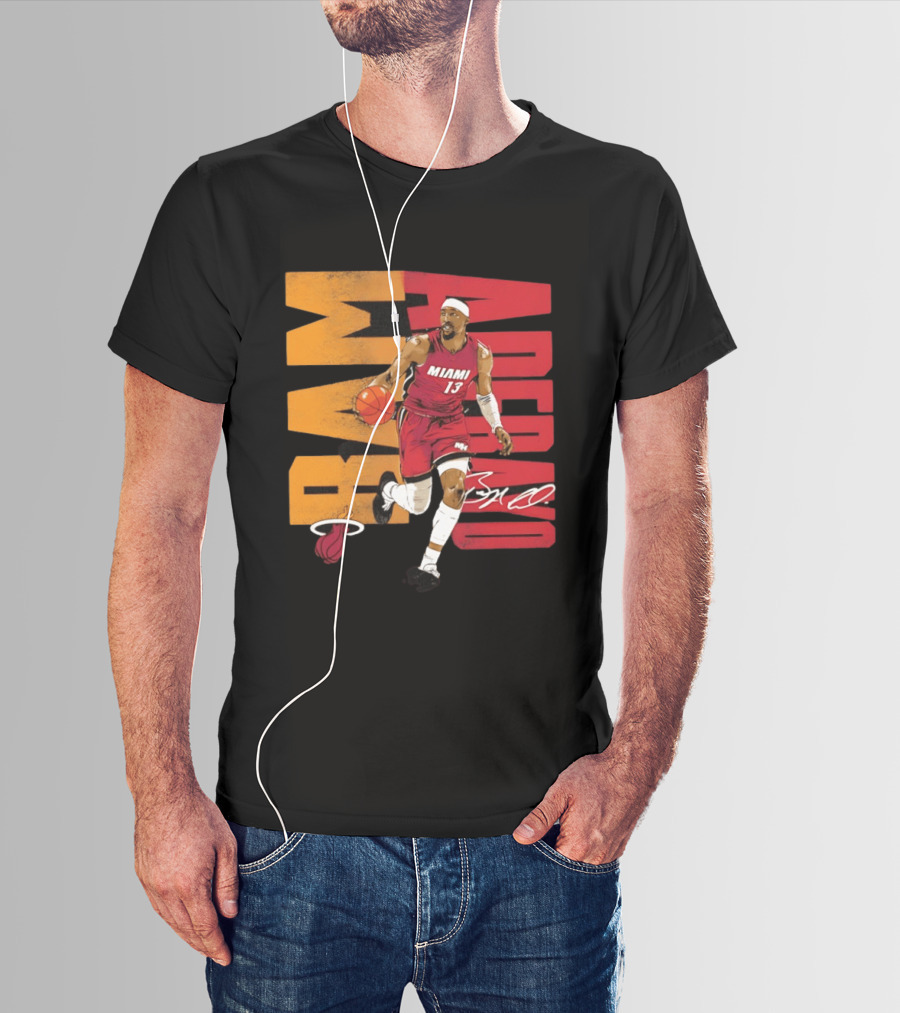 Bam Adebayo Miami Heat Basketball Number 13 NBA Player T-Shirt