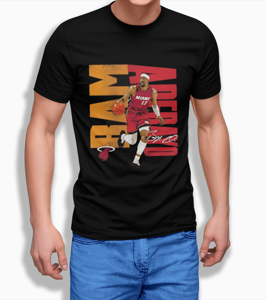 Bam Adebayo Miami Heat Basketball Number 13 NBA Player T-Shirt