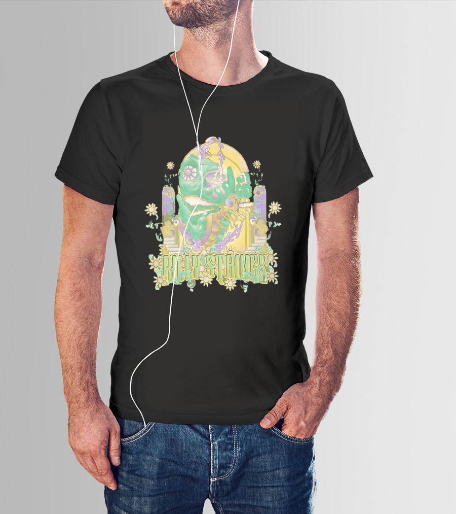 Billy Strings Summer 2026 Tour Cicada Rider Psychedelic Flower Mandala T-Shirt