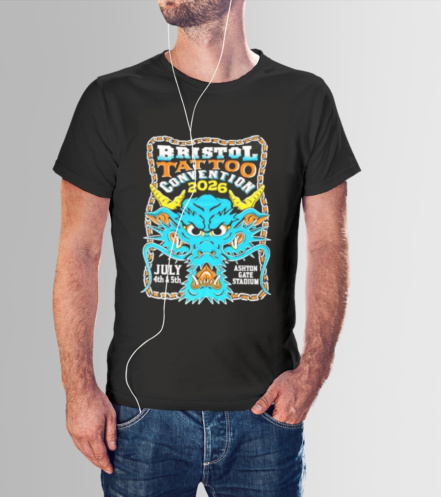 Bristol Tattoo Convention 2026 July 4th And 5th Ashton Gate Stadium Dragon T-Shirt