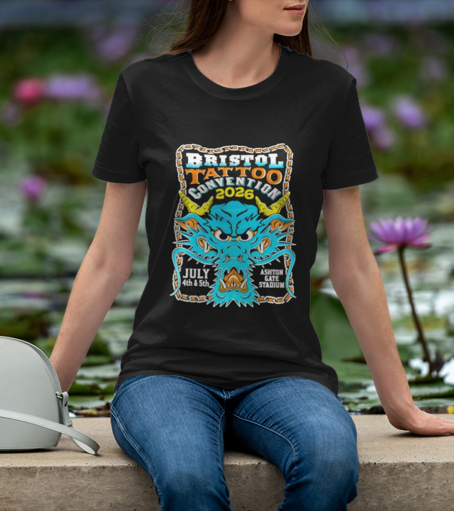 Bristol Tattoo Convention 2026 July 4th And 5th Ashton Gate Stadium Dragon T-Shirt