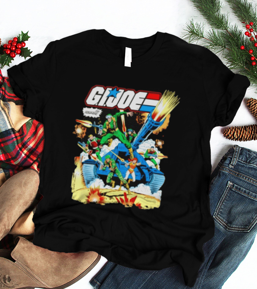 GI Joe Team Super7 Action Figure Hasbro Classic Battle Scene T-Shirt