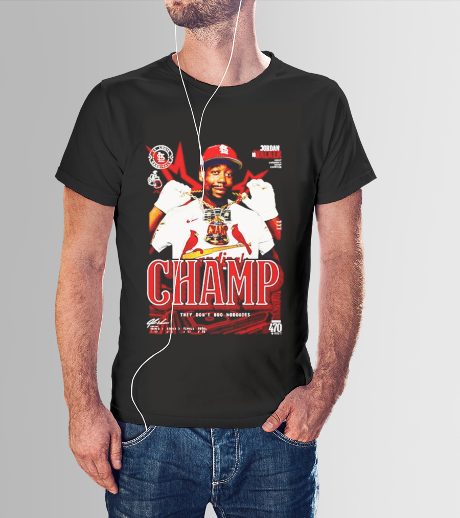 Jordan Walker St. Louis Cardinals Home Run Derby Champ They Don't Boo Nobodies T-Shirt
