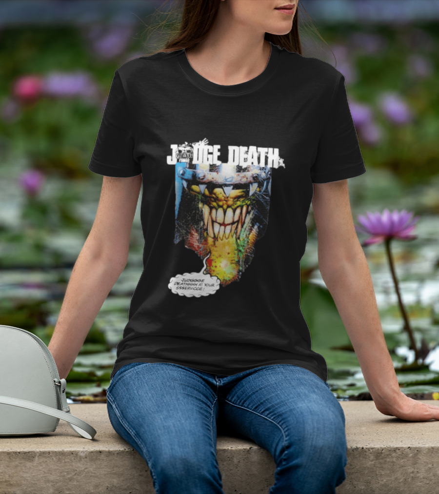 Judge Death 2000 AD Comic Book Character Jugggge Deathhhh At Your Sssservice T-Shirt