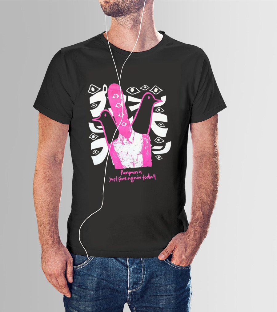 Punpun Is Just Fine Again Today Inio Asano Eye Pattern Pink Pigeons T-Shirt