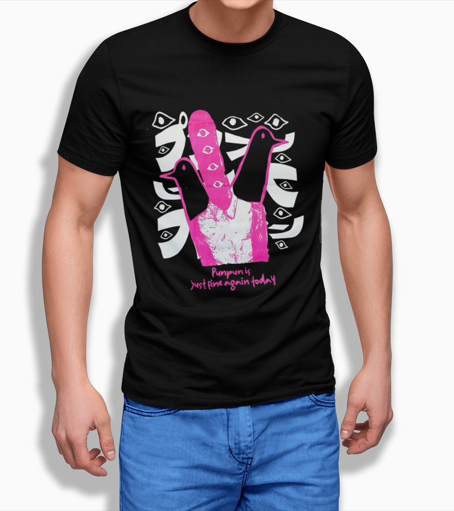 Punpun Is Just Fine Again Today Inio Asano Eye Pattern Pink Pigeons T-Shirt