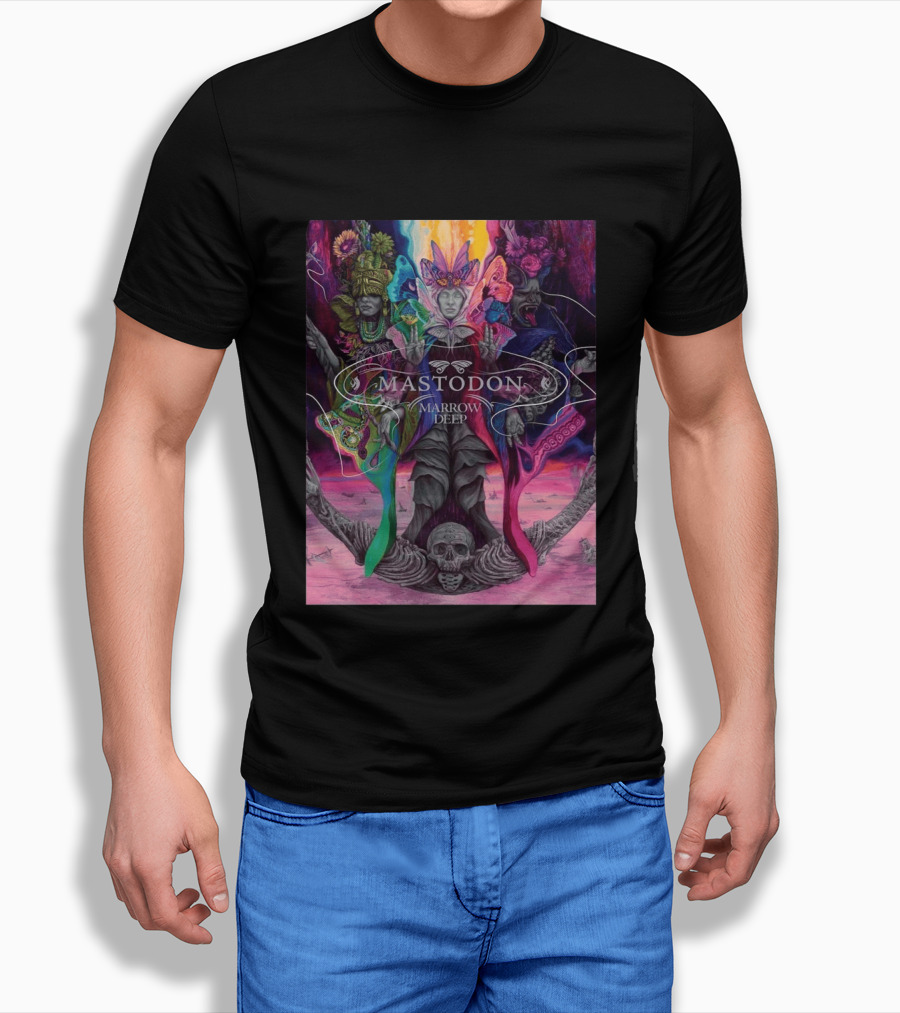 Mastodon Marrow Deep Psychedelic Album Art With Skull And Figures T-Shirt
