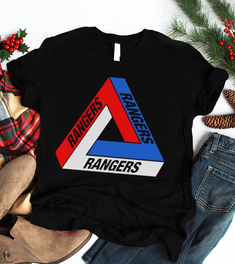 Rangers Penrose Triangle Optical Illusion Sports T-Shirt