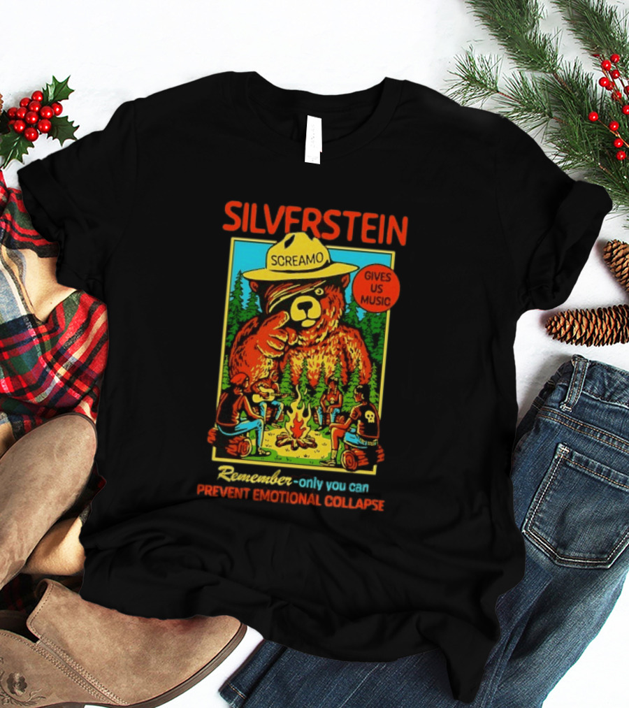 Silverstein Screamo Bear Gives Us Music Prevent Emotional Collapse T-Shirt