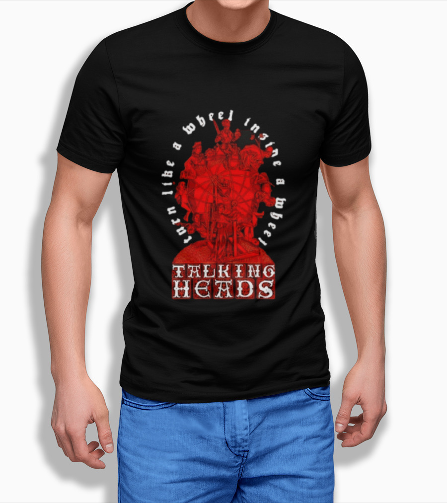 Talking Heads Turn Like A Wheel Inside A Wheel Red T-Shirt