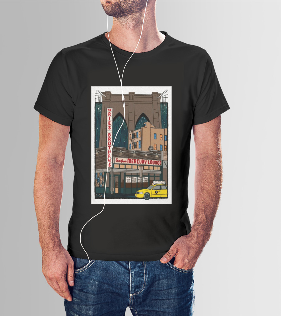 The Ries Brothers Live Mercury Lounge NYC Jul 17 2026 Brooklyn Bridge T-Shirt