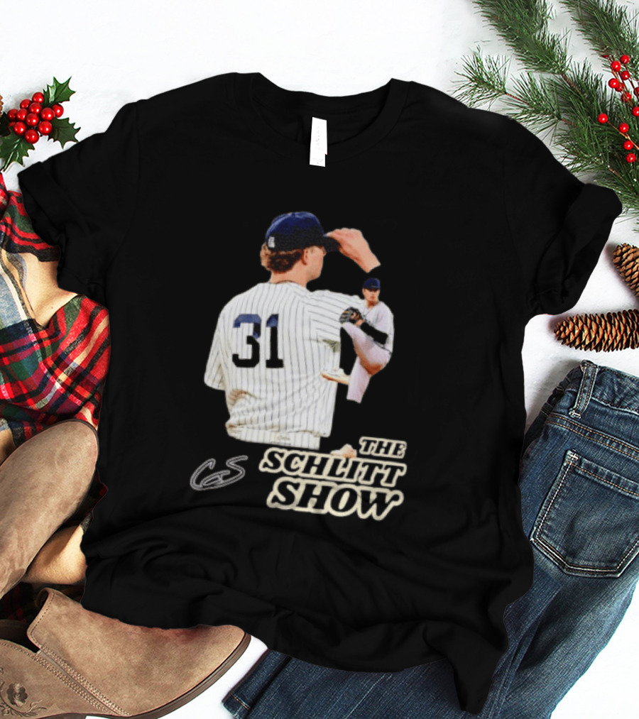 The Schlitt Show No 31 Baseball Player Jersey Pinstripes T-Shirt