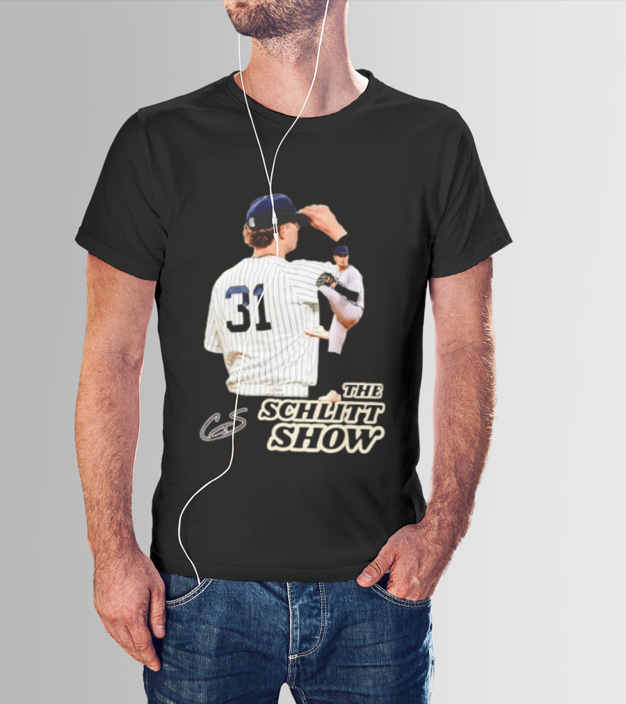 The Schlitt Show No 31 Baseball Player Jersey Pinstripes T-Shirt