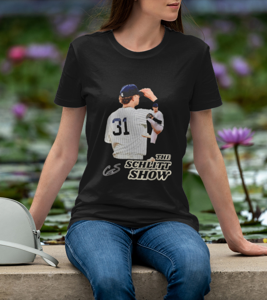 The Schlitt Show No 31 Baseball Player Jersey Pinstripes T-Shirt