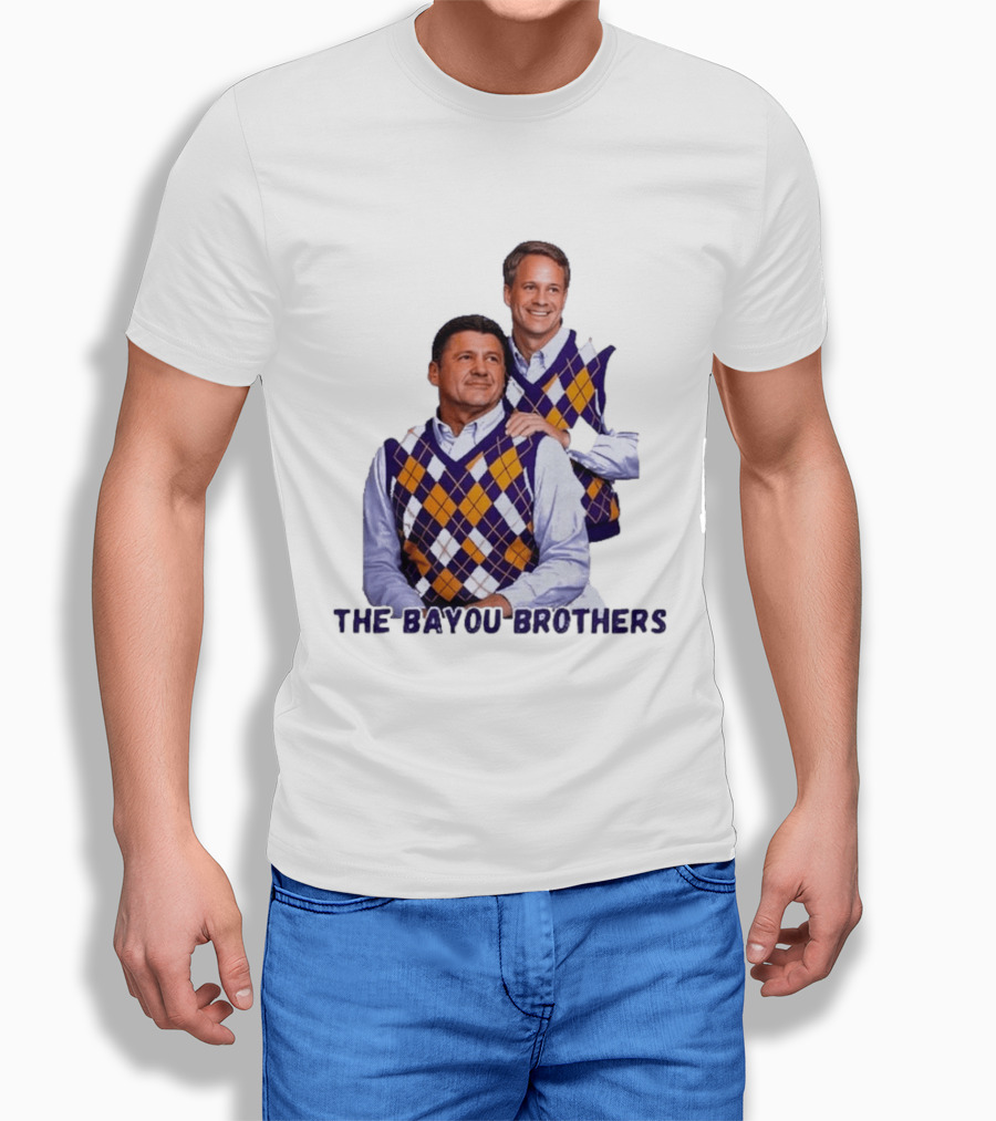 Ed Orgeron Lane Kiffin LSU Tigers The Bayou Brothers Sweater Vest T-Shirt