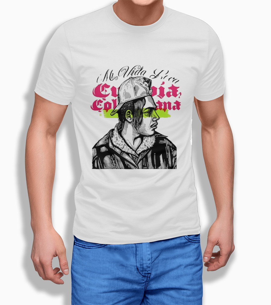 Mi Vida Loca Cultura Colombiana Urban Chicano Streetwear T-Shirt