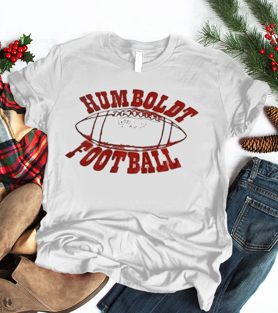 Humboldt High School Football Vintage Style Oval Ball T-Shirt