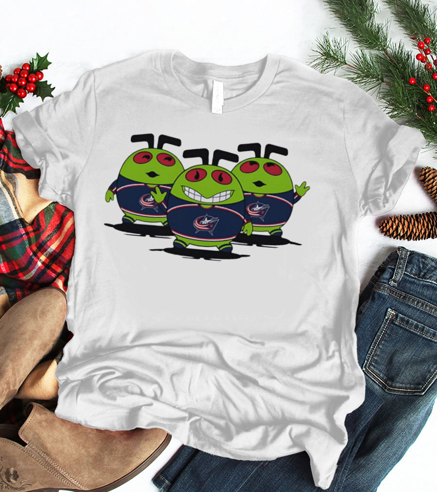 Columbus Blue Jackets Alien Trio NHL Hockey T-Shirt
