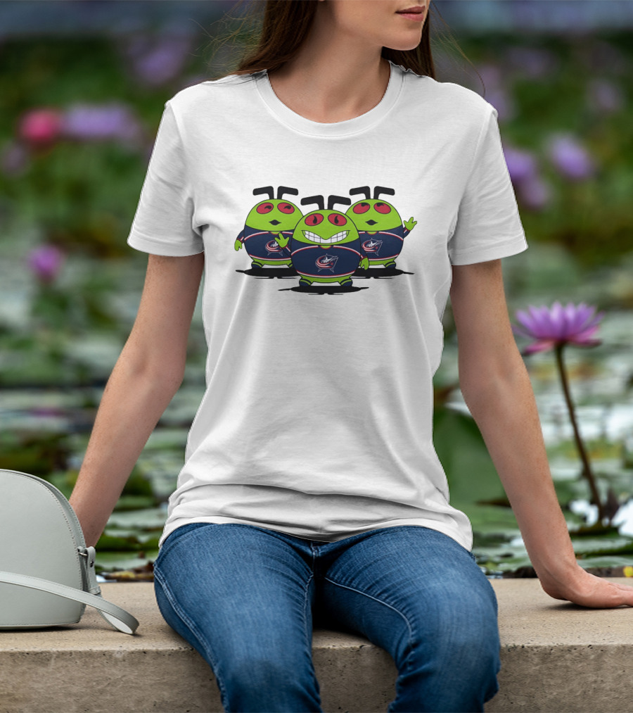 Columbus Blue Jackets Alien Trio NHL Hockey T-Shirt