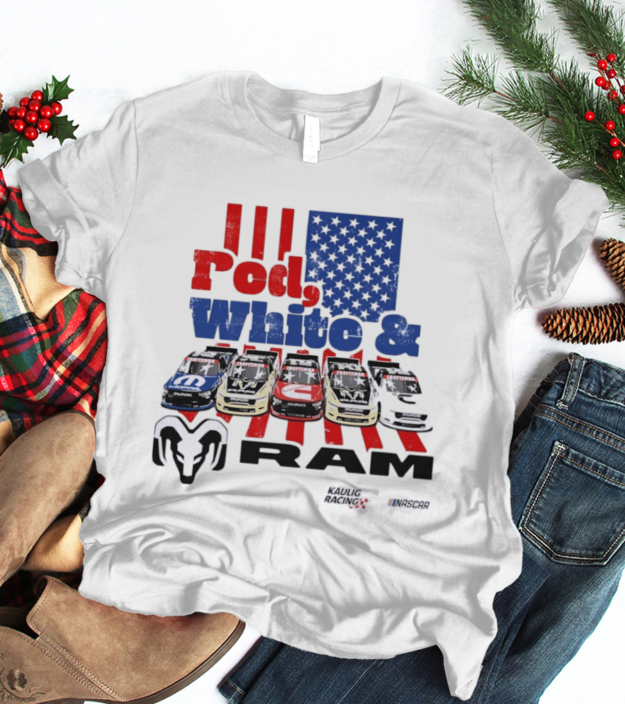 Red White RAM NASCAR Kaulig Racing Mopar Craftsman T-Shirt