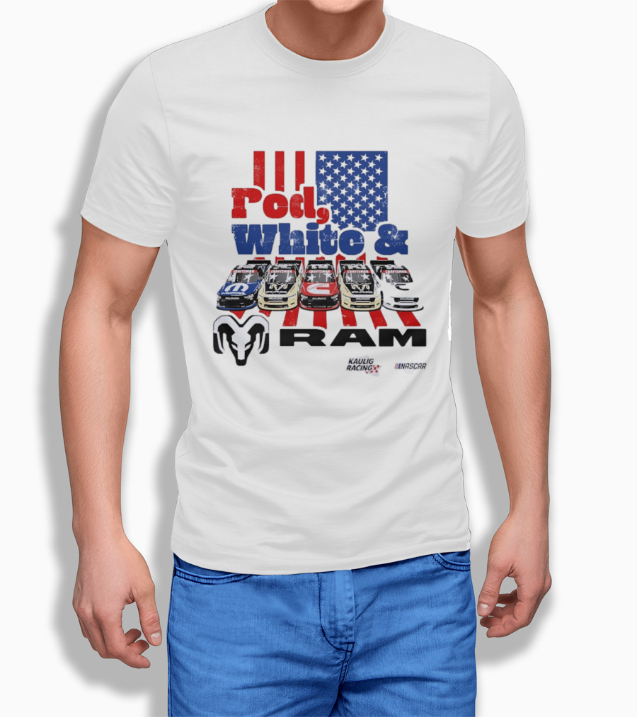 Red White RAM NASCAR Kaulig Racing Mopar Craftsman T-Shirt