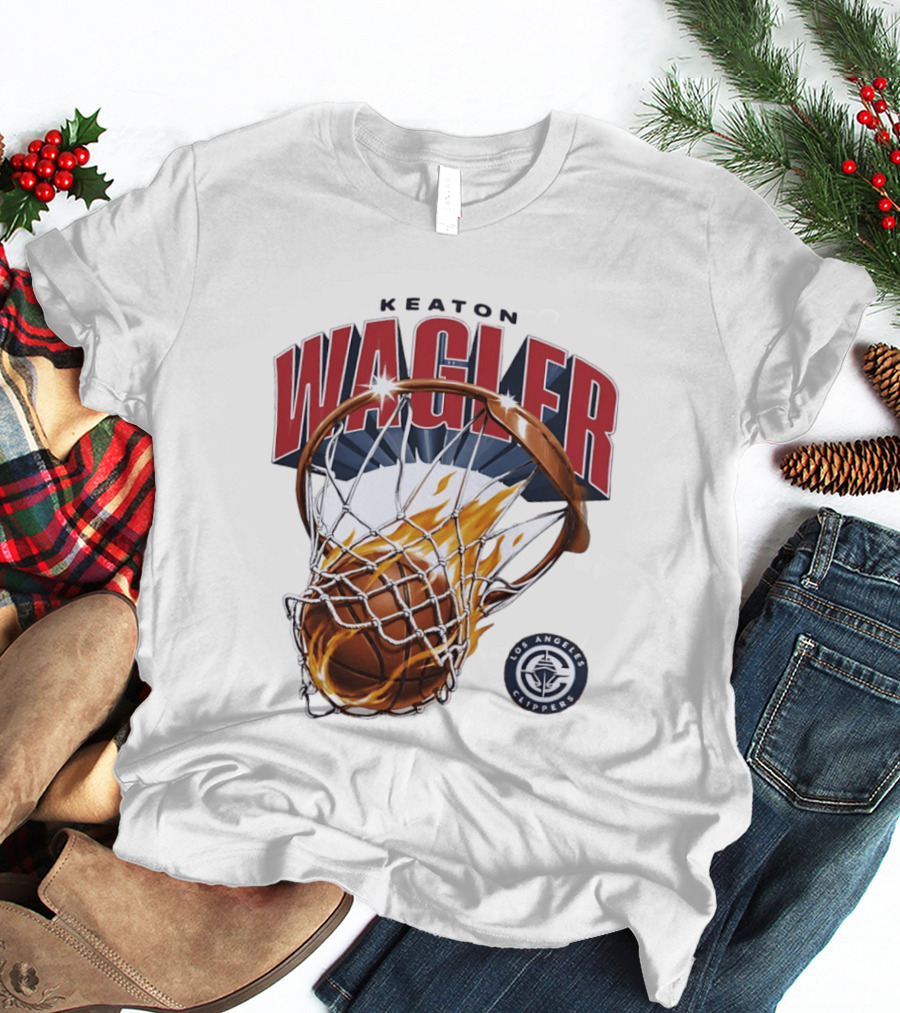 Keaton Wagler Los Angeles Clippers Basketball Net Dunk T-Shirt