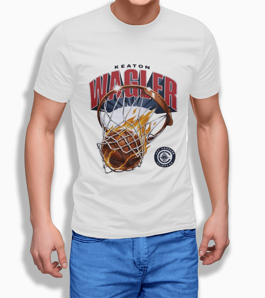Keaton Wagler Los Angeles Clippers Basketball Net Dunk T-Shirt